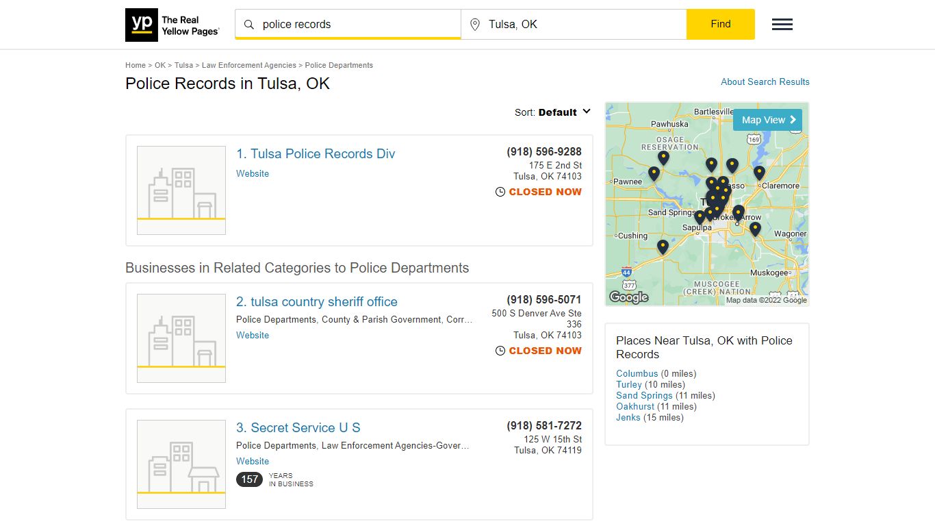 Police Records in Tulsa, OK with Reviews - YP.com